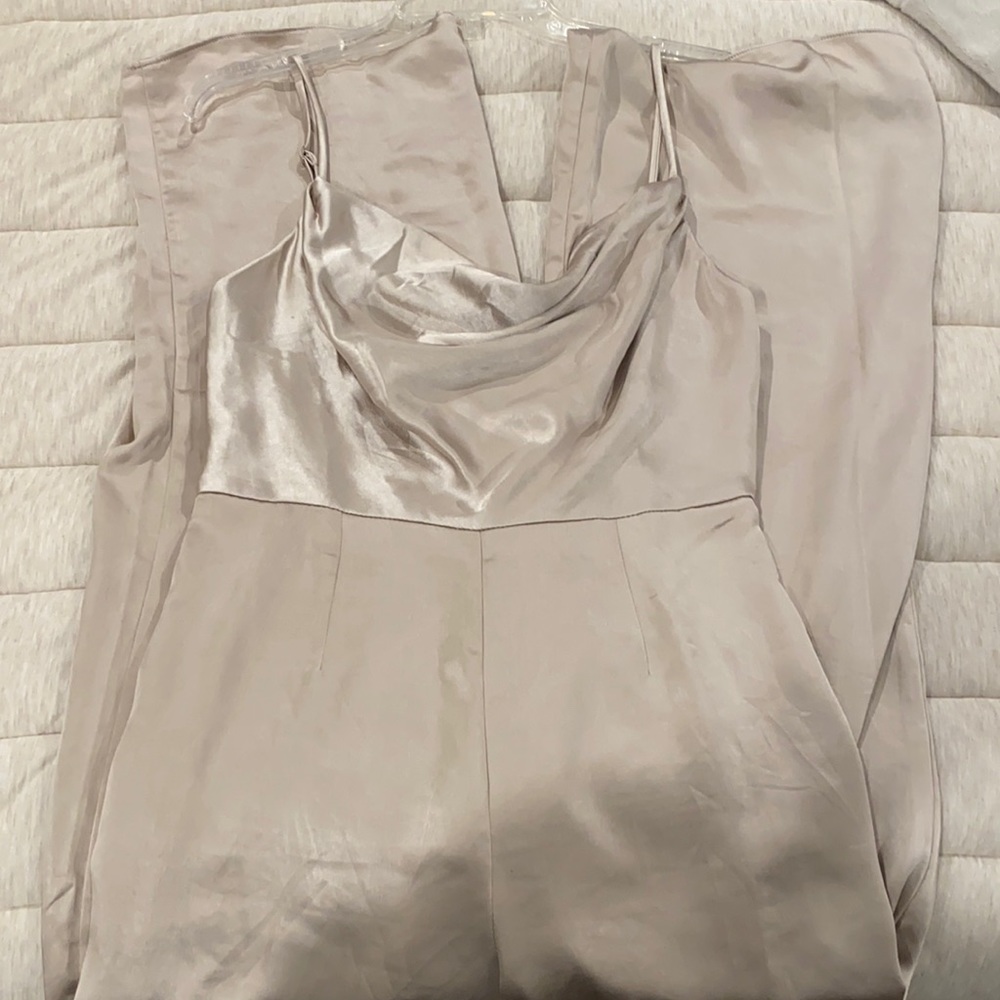 Champagne Cowl Neck Jumpsuit